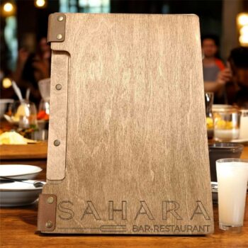 wooden menu